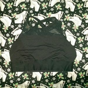 Aerie high neck open back sports bra